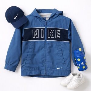 Vintage Nike Youth Hooded Jacket Size 7 | Retro Streetwear Windbreaker